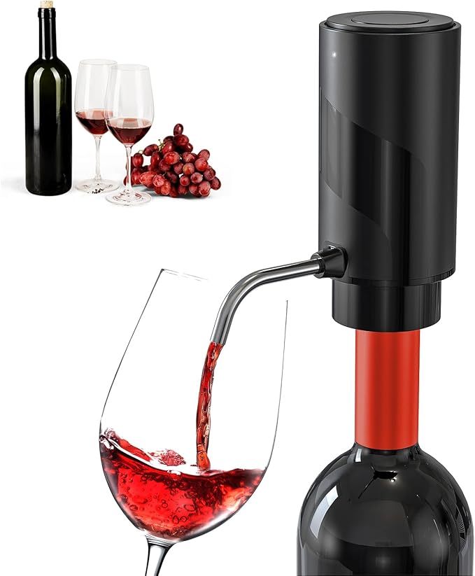 Electric Wine Aerator Pourer with USB Rechargeable, Automatic Wine Bottle Dispenser Machine and Multi-Smart Wine Decanter, Perfect Wine Gifts for Wine Lovers