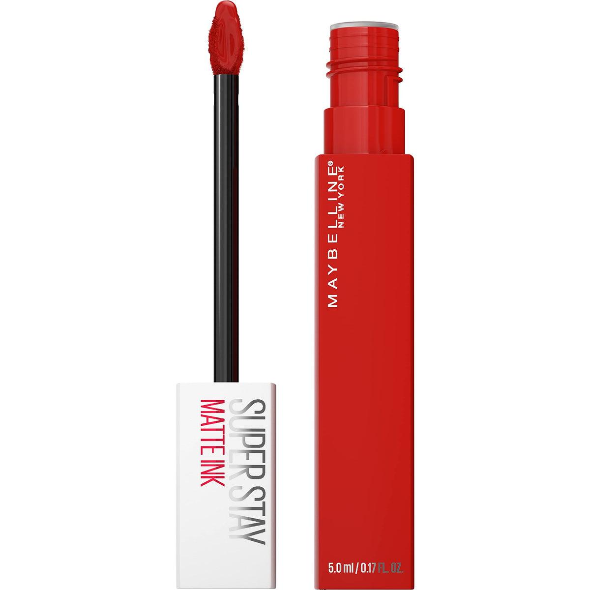 MAYBELLINE Super Stay Matte Ink Liquid Lipstick Makeup Long Lasting High Impact Color Up to 16H Wear Exhilarator Ruby Red and Innovator Cardinal Red 1 Count Each