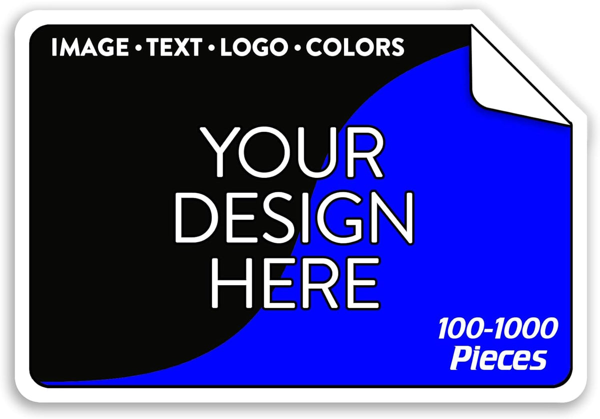 5-1000 Custom Vinyl Stickers - Upload Your own Image, Text, Design, Logo - Personalized Logo Labels for Handmade, Packaging, Bottle, Jars, Candle, Brand Stickers (Black, 6x4)
