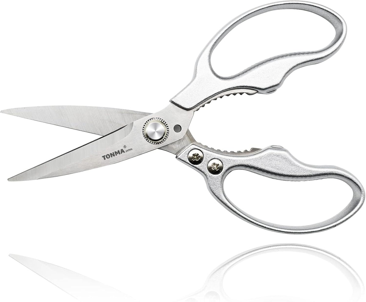 TONMA Heavy Duty Kitchen Scissors All Purpose [Made in Japan] Stainless Steel Japanese Multipurpose Kitchen Shears for Herbs, Chicken, Food, Garden, Office, Crafting, Leather, Dishwasher Safe