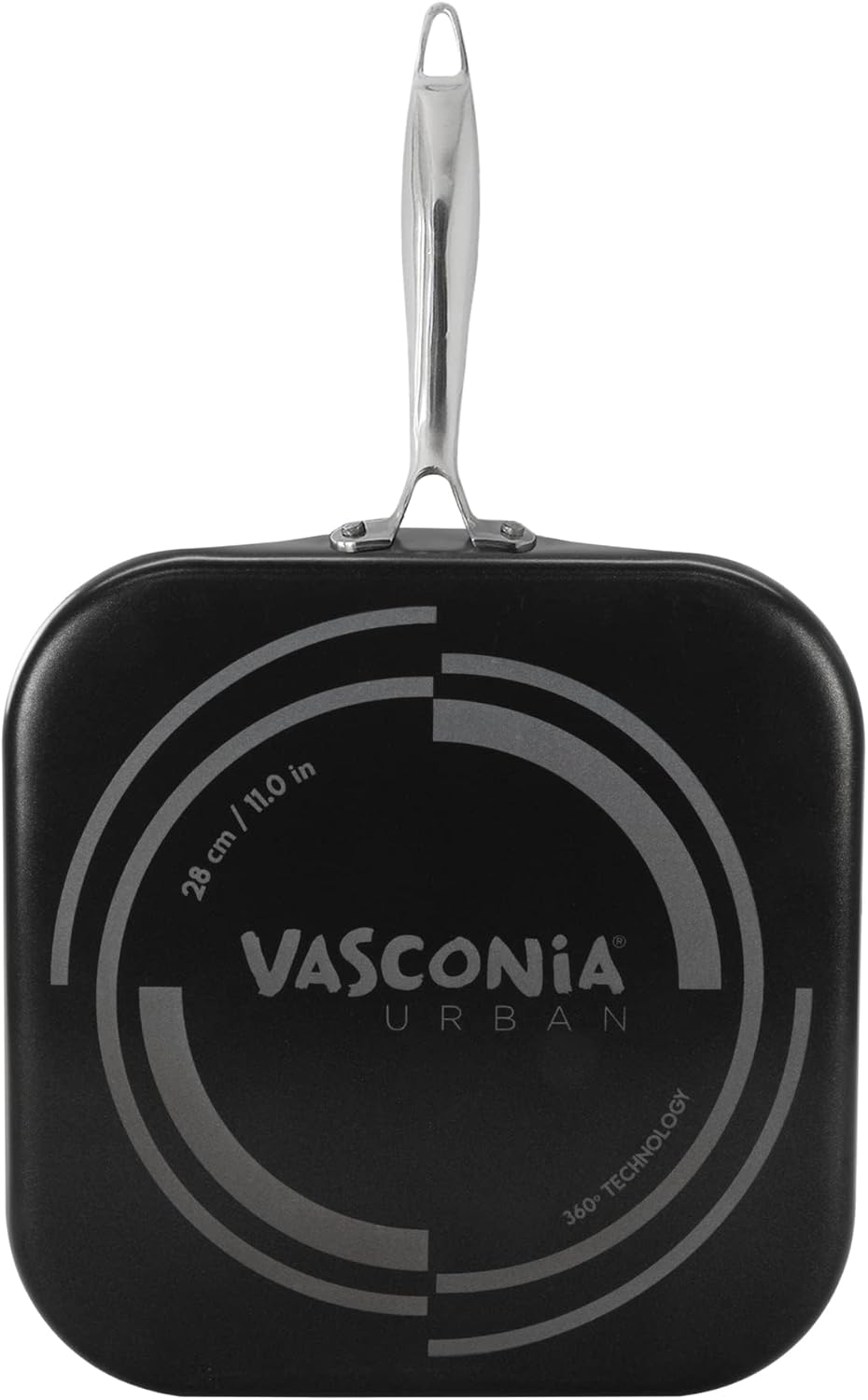 Vasconia Urban 11" Square Nonstick Griddle Pan - Home and Commercial Kitchen Cookware, Dishwasher and Oven Safe Up to 475°F - Made in Mexico Aluminum Griddle Pan for Stove Top with Fast-Cooling Handle