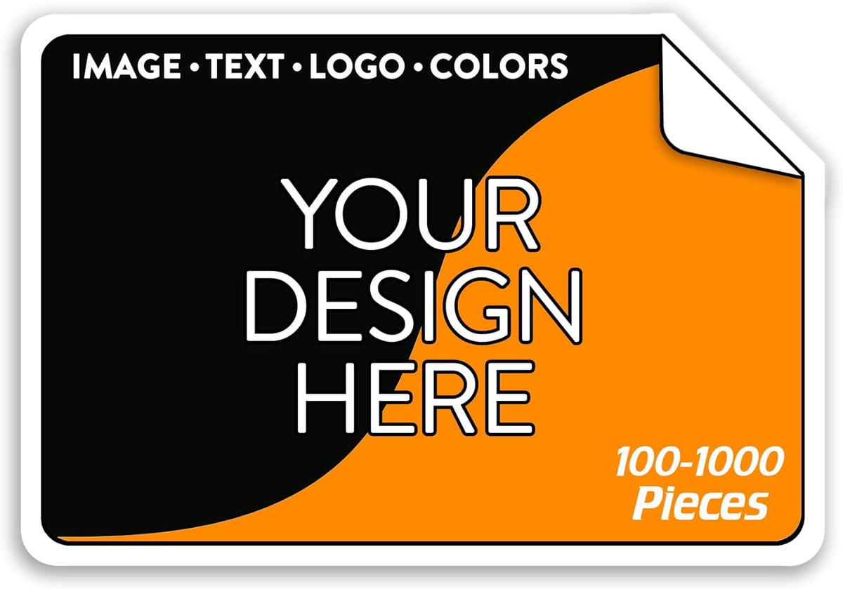 5-1000 Custom Vinyl Stickers - Upload Your own Image, Text, Design, Logo - Personalized Logo Labels for Handmade, Packaging, Bottle, Jars, Candle, Brand Stickers (White, 6x4)