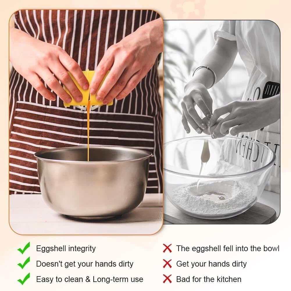 Stainless Steel Egg Opener,Egg Opener For Hard Boiled Eggs,Efficient Egg Cracking Tool，Perfect For Baking, No Shells，No Mess – Perfect Omelets, Scrambled Eggs & Baking. (orange color)