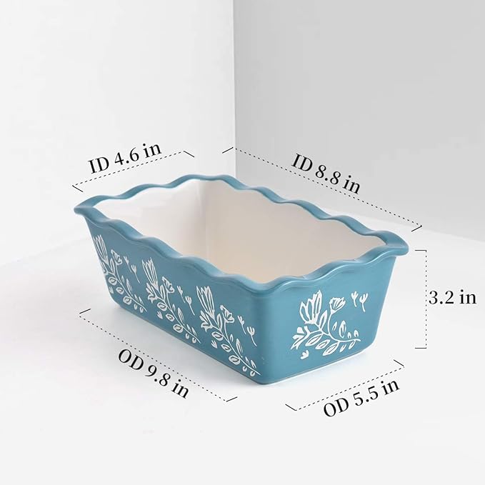 Wisenvoy Loaf Pan Bread Pan Ceramic loaf pans for baking Porcelain Baking Pans Nonstick Bread Pans for Baking