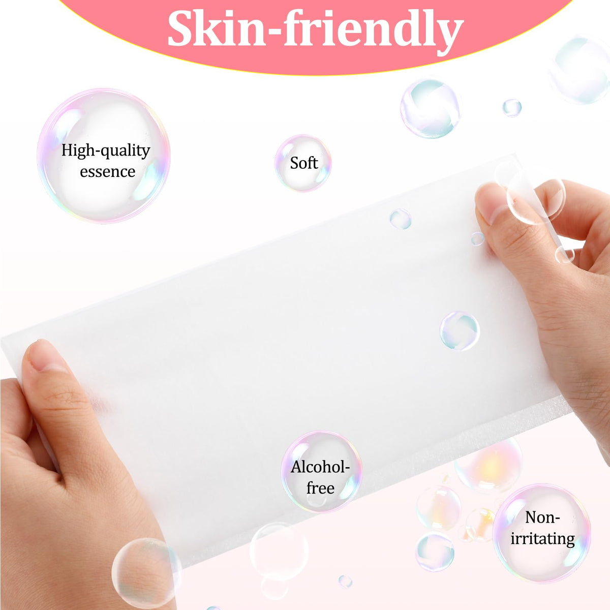 Enjamyo 200 Pcs Pink Makeup Remover Wipes Individual Wrapped