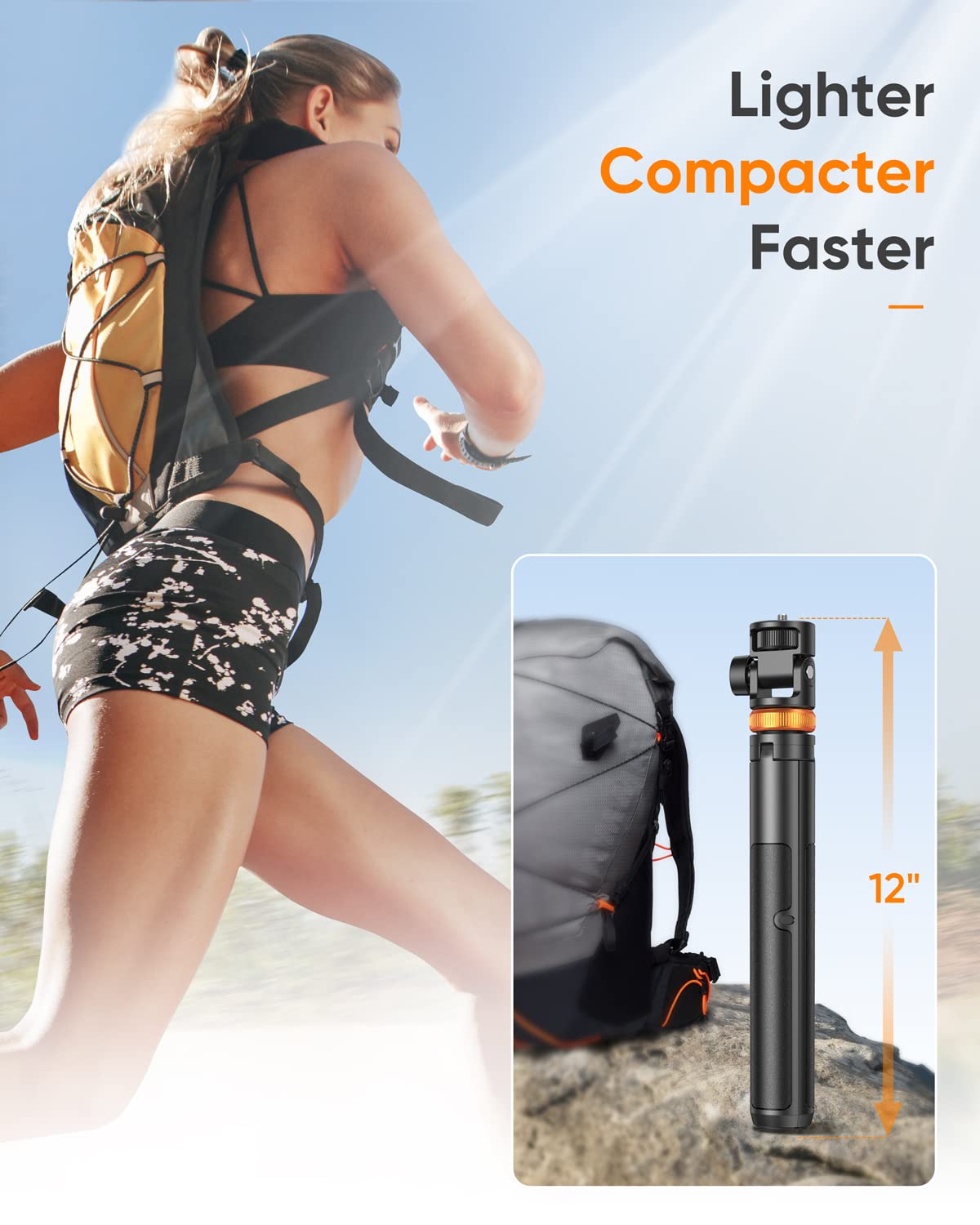 EUCOS 62" Phone Tripod, Tripod for iPhone & Selfie Stick with Remote