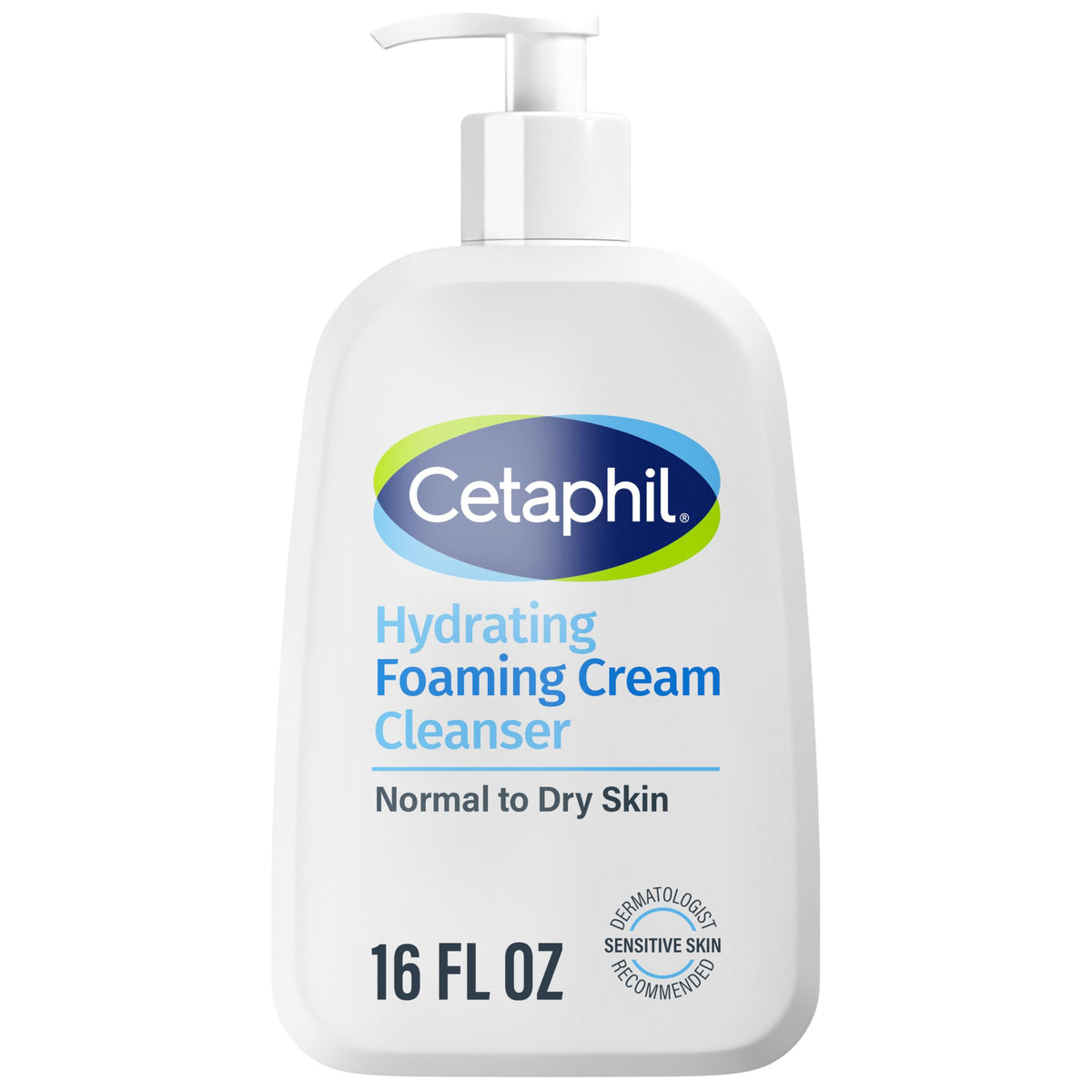 Cetaphil Cream to Foam Face Wash, Sensitive Skin Cleanser, 16oz