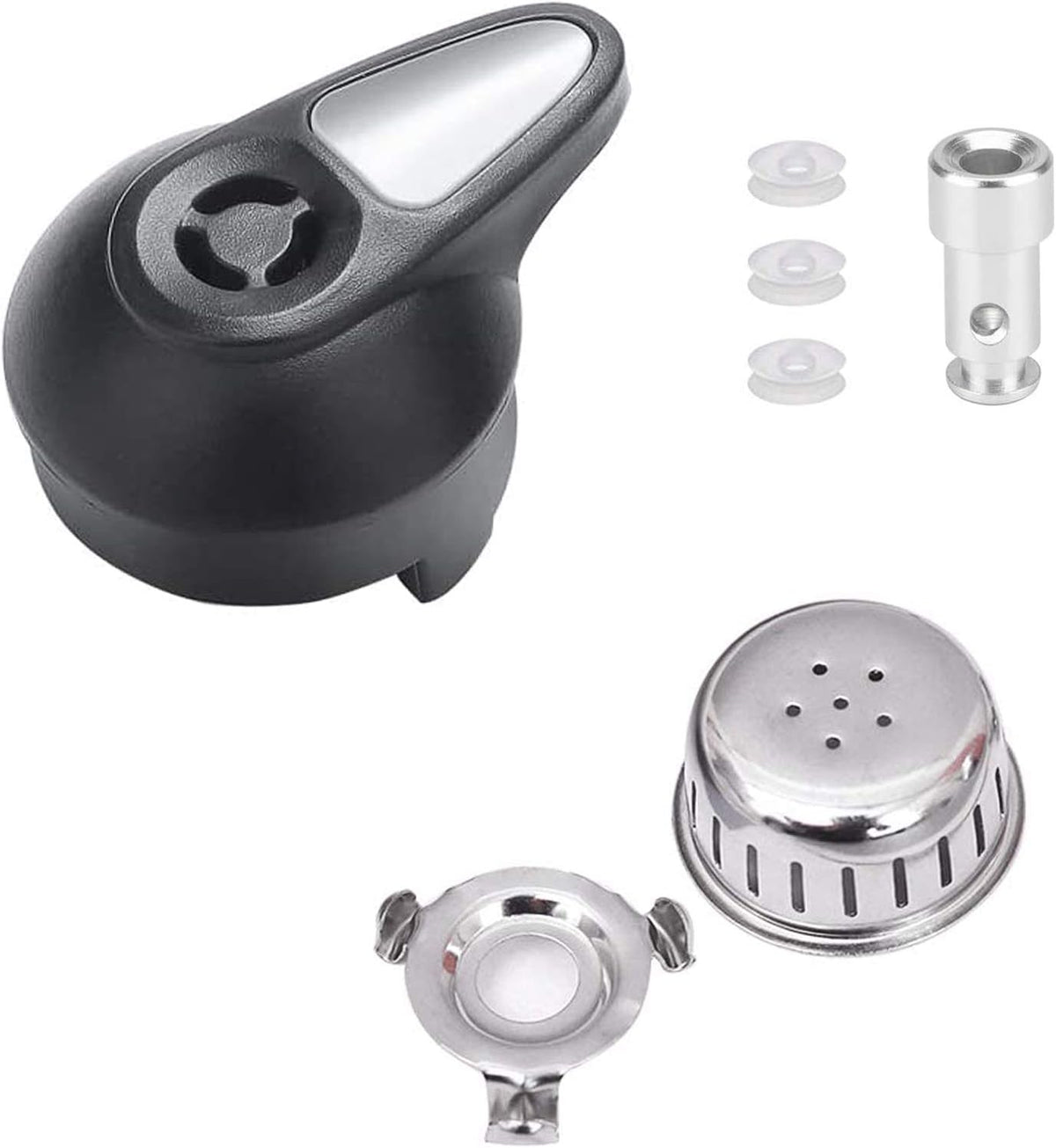 Steam Release Handle, Original Float Valve Replacement Parts with 3 Silicone Caps for Instant Pot LUX 5Qt, 6Qt,IP-LUX30, IP-LUX50, IP-LUX60 Pressure Cooker Steam Vale by ZYLONE