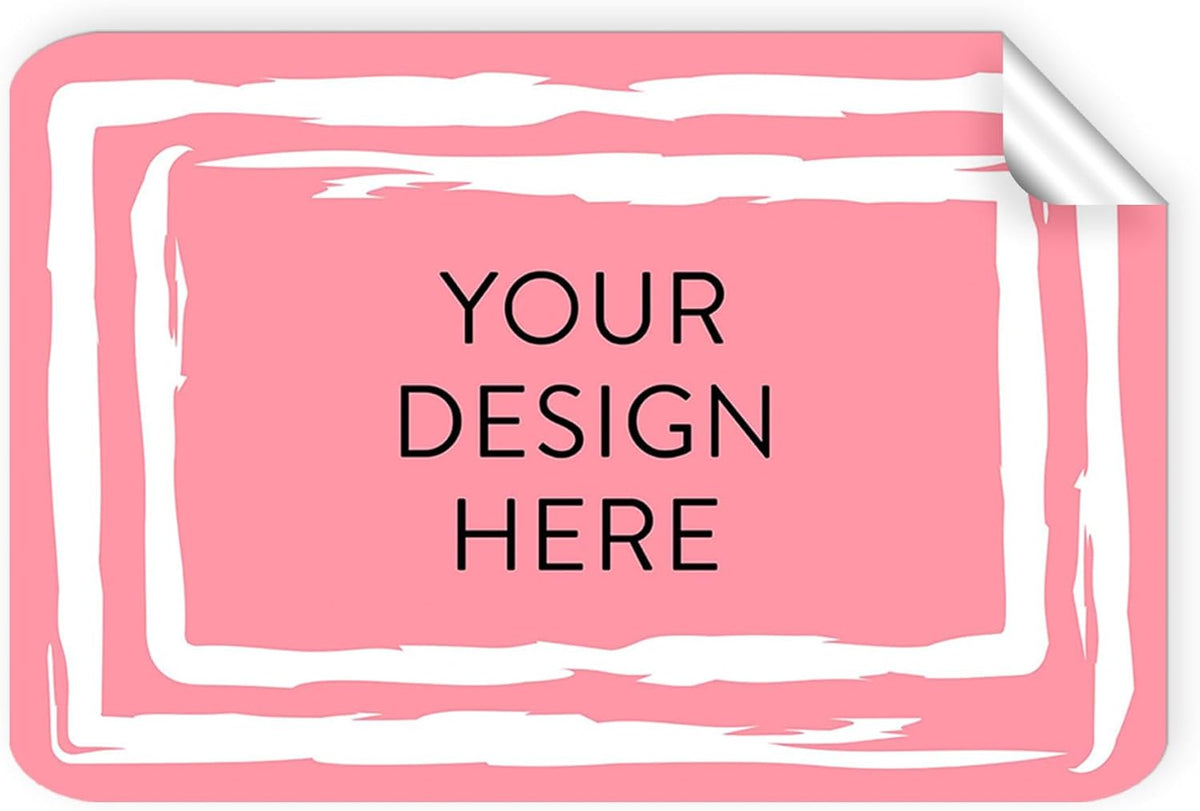 5-1000 Custom Vinyl Stickers - Upload Your own Image, Text, Design, Logo - Personalized Logo Labels for Handmade, Packaging, Bottle, Jars, Candle, Brand Stickers (Pink, 4x2)