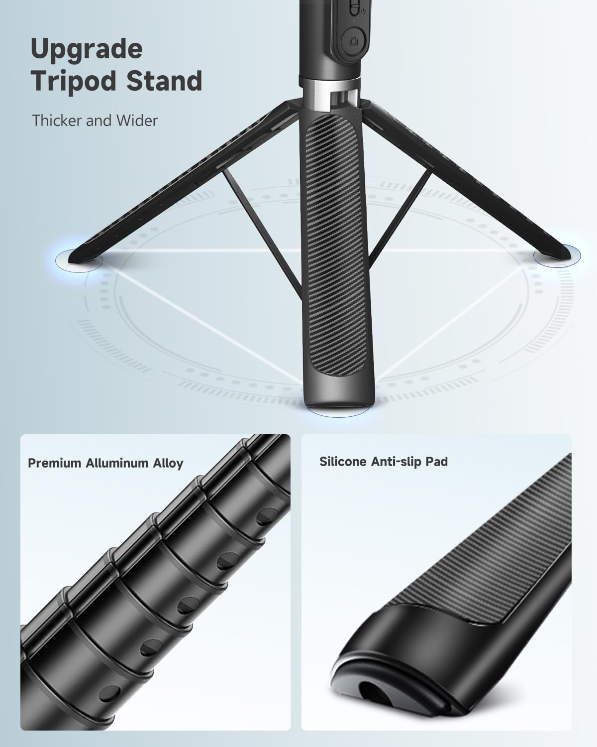 RISEOFLE 71” Phone Tripod & Selfie Stick, Portable All in One Extendable Cell Phone Tripod Stand, with Wireless Remote Control for iPhone/Samsung/Android/Camera