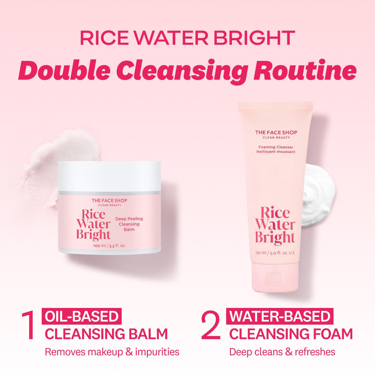 The Face Shop Rice Water Bright Cleansing Balm, Makeup Remover, 3.3 fl oz