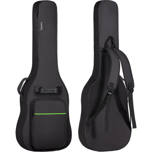 CAHAYA Electric Guitar Bag 0.3in Padded Gig Bag Case Soft Backpack Green