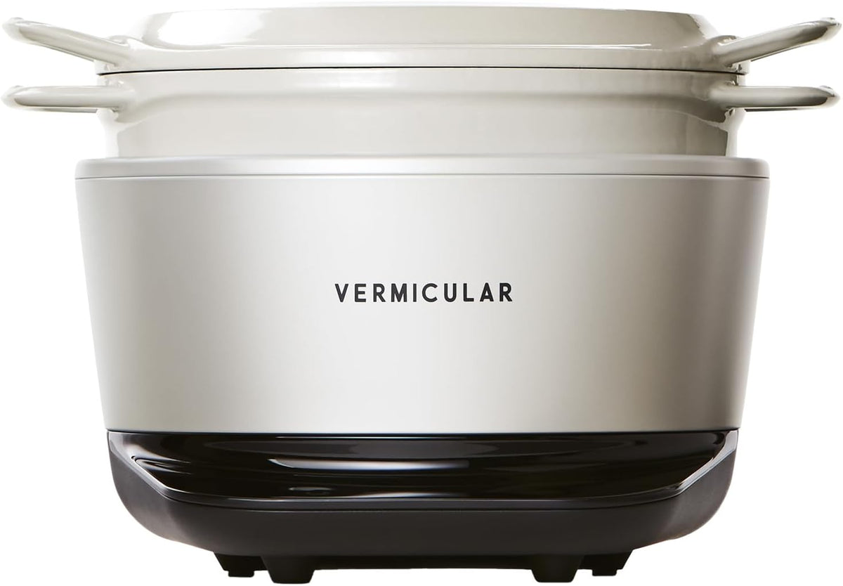 Vermicular Musui–Kamado (RICEPOT) | Cast Iron Induction Cooker | Precision Multicooker | Japanese Rice Cooker | Slow Cooker | Non-Toxic Enameled Cast Iron Pot | Sea Salt | US Model (120V)