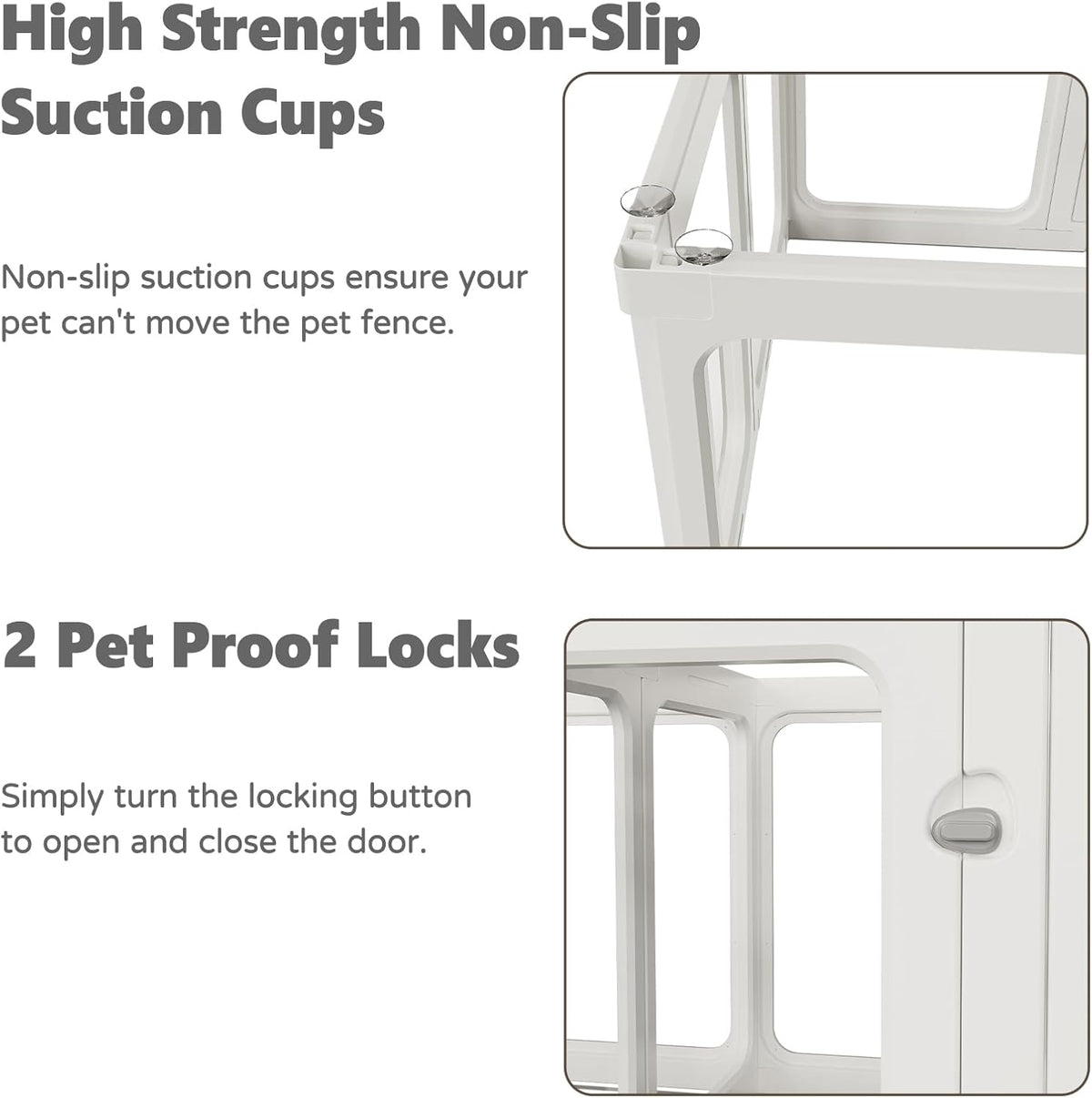 Clear Acrylic Dog Playpen with Door, for Puppy Cat Rabbit Transparent Pet Pen, Dog Playpen Indoor, Dog Fence, Easy Assemble & Cleaning Dog Pen for Small & Medium Dogs (29.5“ Height, 14PCS)