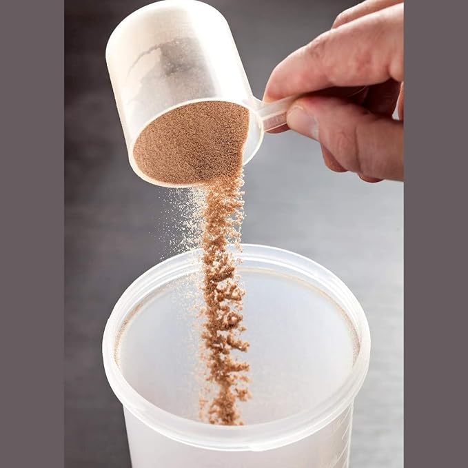 Plastic Measuring Scoop, (70 cc | 4.73 tbsp | 2.37 fl oz. | 70 mL) Long Handle Spoons for Powders, Granules, Coffee, Pet Food, Baking Supplies, Protein and Other Dry Goods, BPA Free (Set of 5)