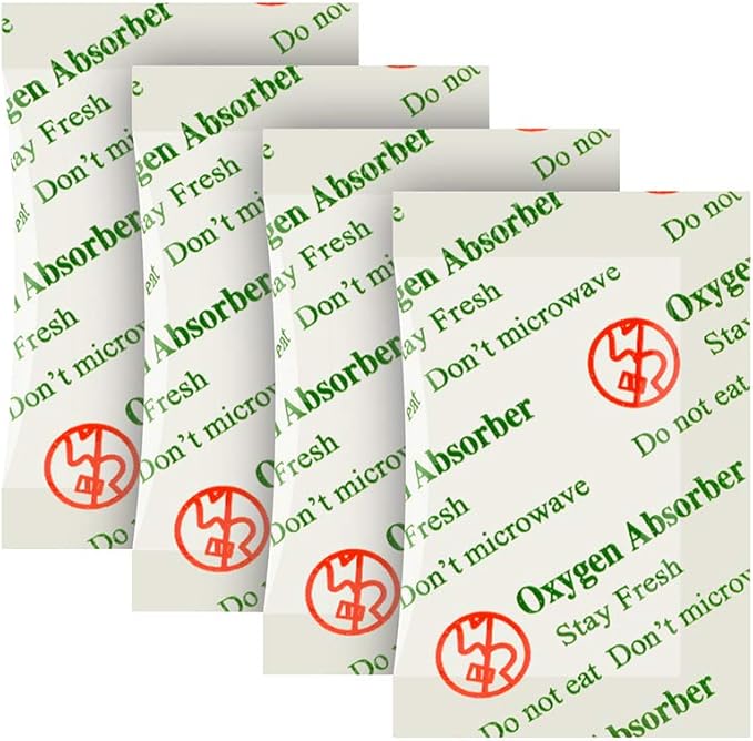 VacYaYa 20CC(300-Pack) Food Grade Oxygen Absorbers Packets for Home Made Jerky and Long Term Food Storage, Stored in Vacuum Bag and 3 Times Oxygen Absorption Capacity