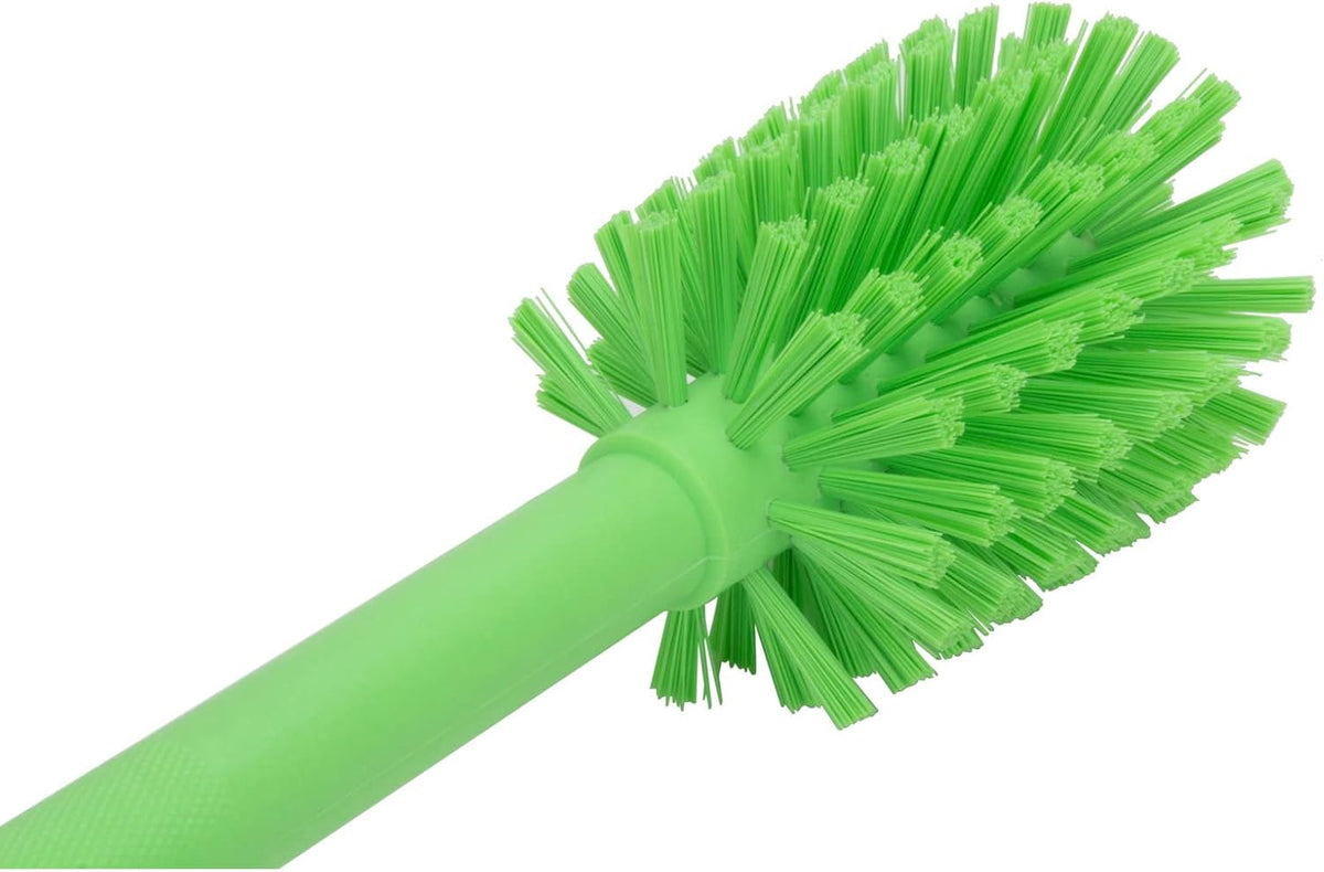 SPARTA Large Water Bottle Brush Ideal for Wide-Mouth Jars, Bottles and Tumblers, Dishwashing Tool with Handle for Home and Commercial Kitchens, Plastic, 12 Inches, Lime, (Pack of 6)