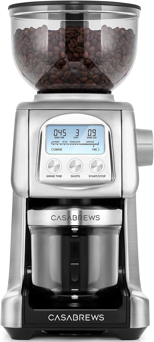 CASABREWS Tornado Electric Conical Burr Coffee Grinder, 77 Precision Grind Settings for Espresso to French Press, Special for Barista and Coffee Lovers