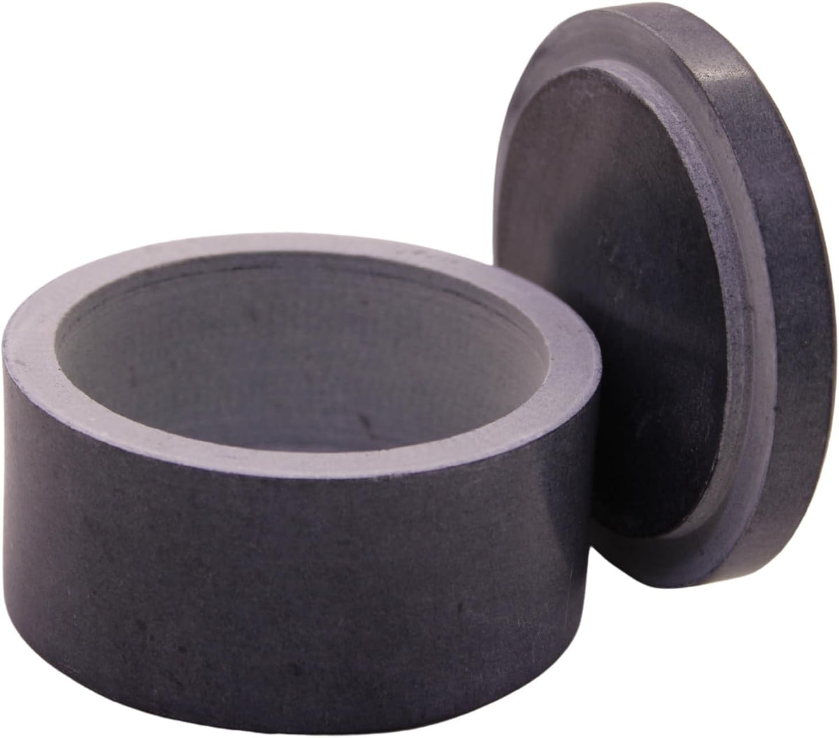 Unique Salt and Pepper Box Elegant Round Marble Salt Box With Lid For Salt, Spice and Herbs Storage. Perfect Container To Store. (3.5" x 2" Inches)