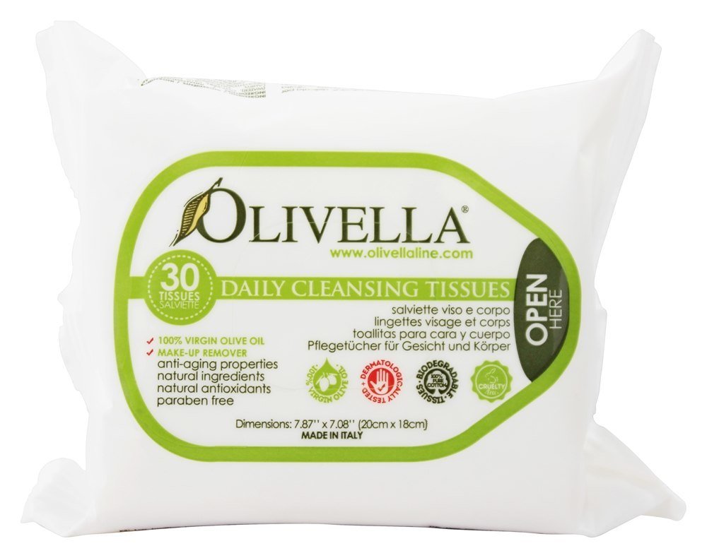 Olivella Daily Cleansing Tissues 30 ea (Pack of 3)