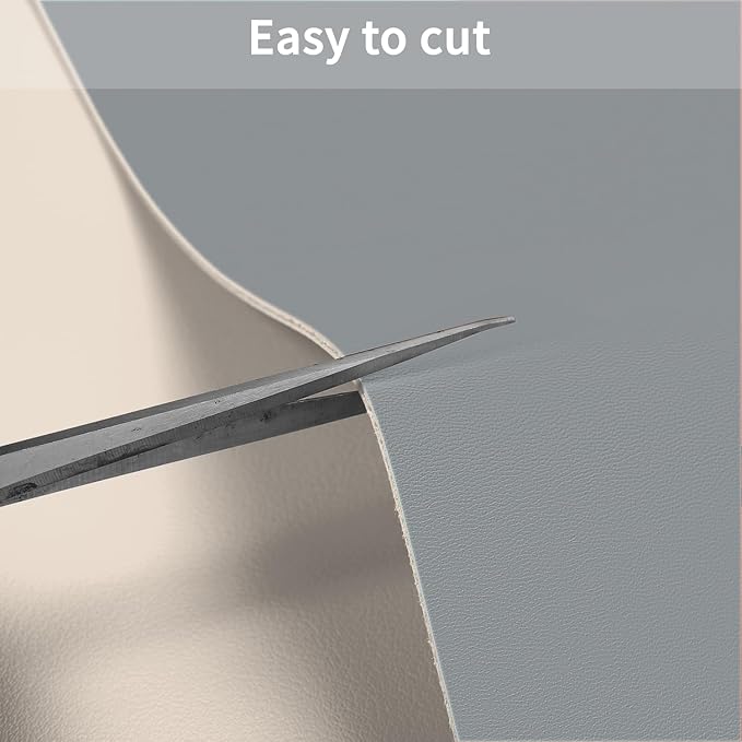 Leather Table Cover,1.8mm Thick,36x60 Inch Table Protector,Table Protector for Dining Room Table,Dining Table Cover，Dining Table Cover Protector(Off White+Light Gray,36x60)