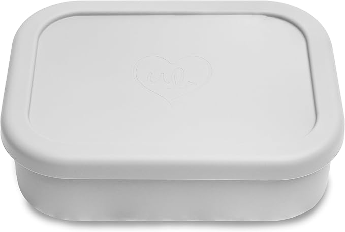 Ullabelle Leak Proof Bento Box Food-Grade Silicone Bento, BPA, Phthalate, Lead, & PVC Free - Bento Lunch Box for Daycare, Kids, & Adults - Leak Resistant Sets With Lids Snack Box Container (Grey)