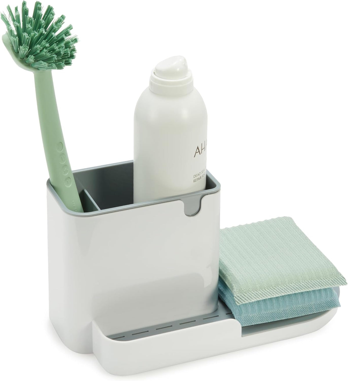 Amazon Basics Kitchen Sink Organizer/Sponge Holder, Large, White