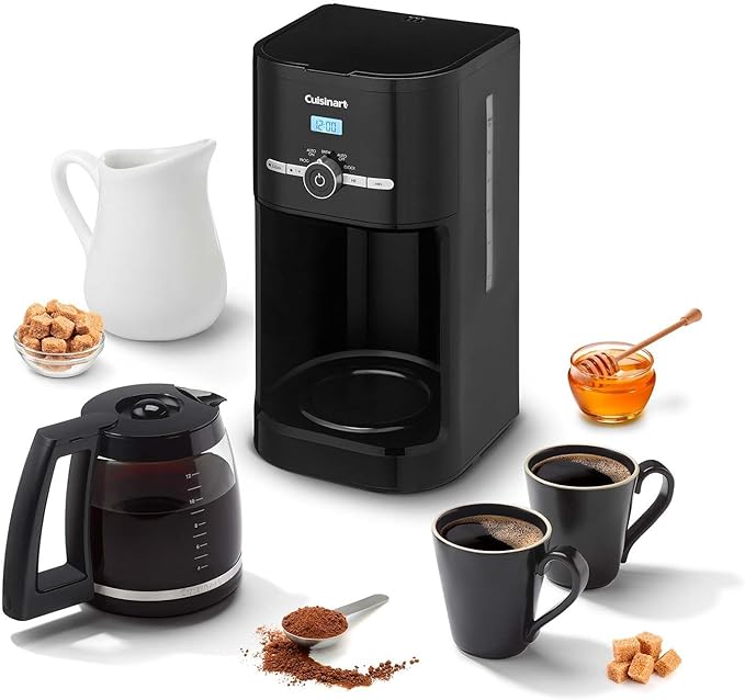 Cuisinart Classic 12-Cup Programmable Coffeemaker, Black, DCC-1120BKNAS