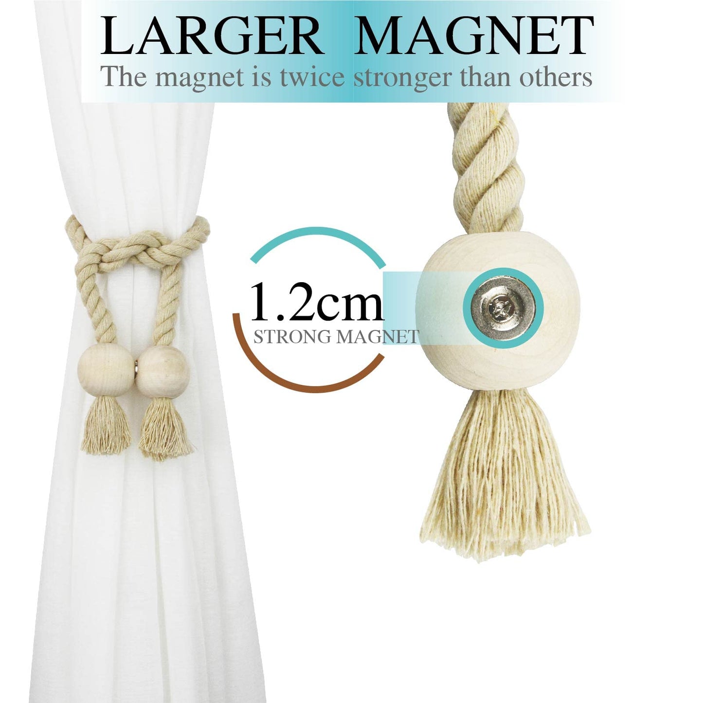 Magnetic Curtain Tiebacks Decorative Tie Back Drapes Holdbacks Nieffeiy
