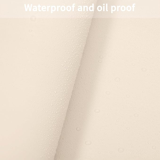 Leather Table Cover,1.8mm Thick,40x60 Inch Table Protector,Table Protector for Dining Room Table,Table Pads for Dining Room Table Rectangular.(Off White+Light Gray,40x60)