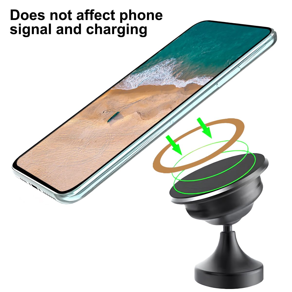 6 Colors Universal Metal Rings Compatible with Magsafe Magnetic Wireless Charger, Adapter Ring Sticker for Cell Phone Case Magnet Wireless Charging, Compatible with iPhone 17/16/15/ Samsung Galaxy