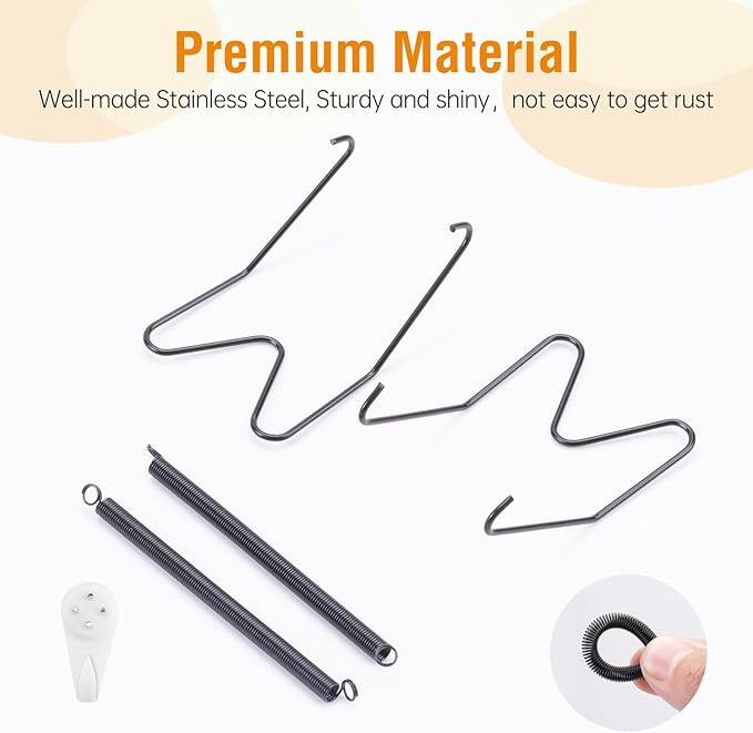 Bilillo 3-Piece Stainless Steel Wall Plate Hangers, 8/10/12 Inch Invisible Decorative Wire Plate Holders with 3 Pieces Wall Hooks for 8 to 14 Inch (Black)
