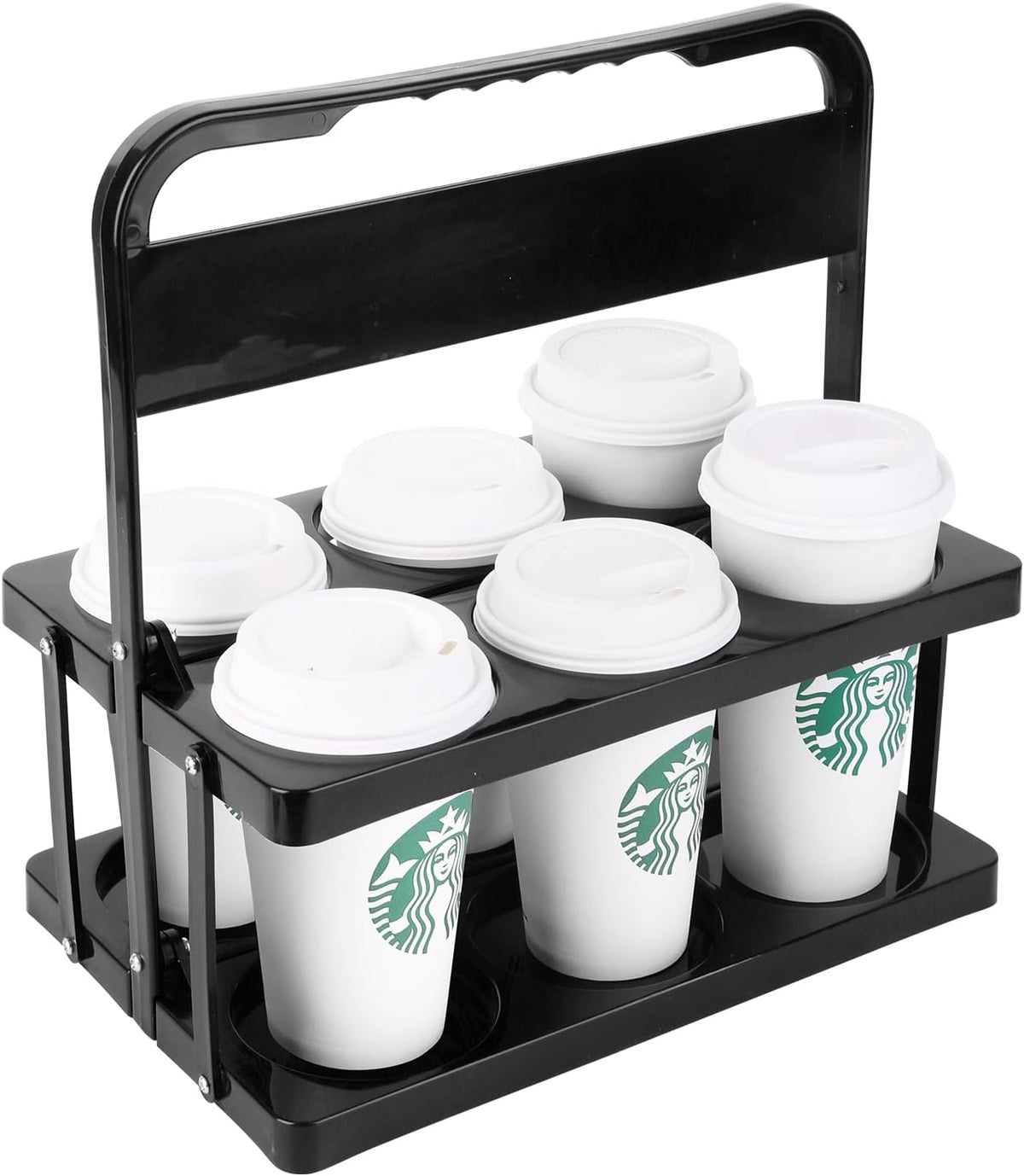 Portable Drink Carrier Suitable for Doordash Accessories Grubhub Postmates Drivers, Reusable Cup Holder Carrier with Handle,Perfect for Plastic Drink Holder take Out Cup Carriers for delivery