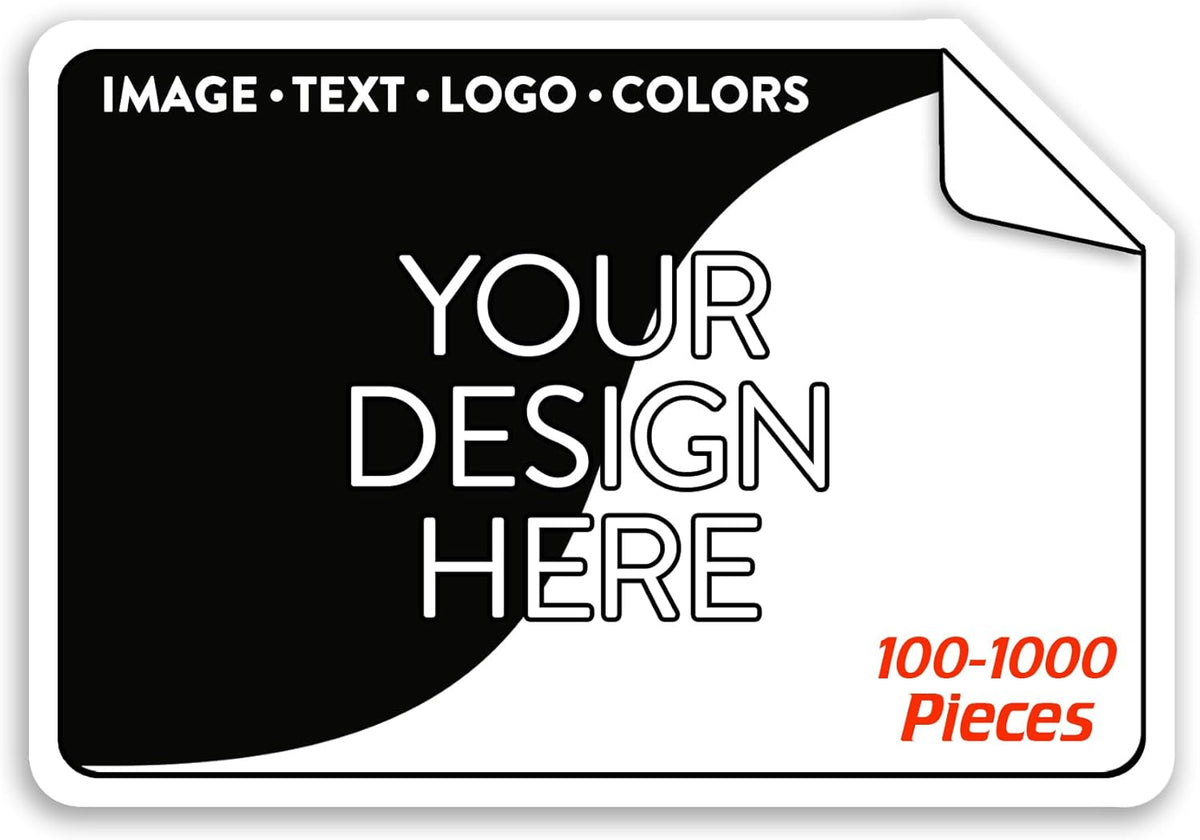 Custom Vinyl Stickers - Upload Your own Image, Text, Design, Logo - Personalized Logo Labels for Handmade, Packaging, Bottle, Jars, Candle, Brand Stickers (Black, 5x3) 5-1000