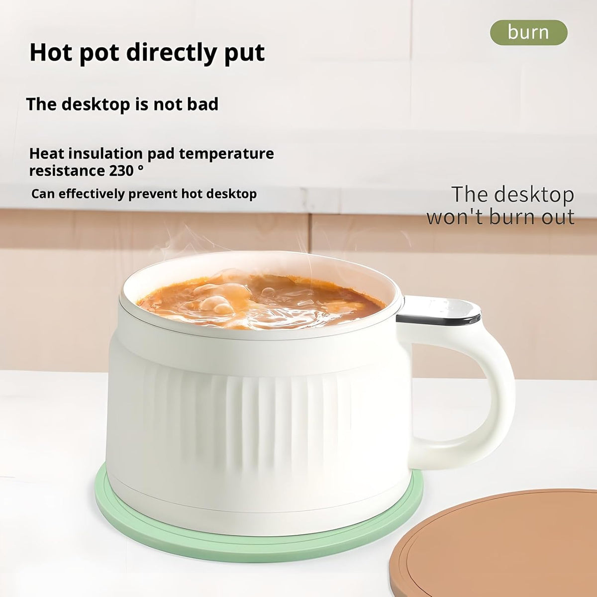 5-Pack Silicone Trivet Mats for Hot Pots,Pans & Dishes – Non-Slip Heat Resistant Round Placemats, Kitchen Counter Protectors & Coasters (Home Essentials Orange 6.3"*6.3"*0.24")