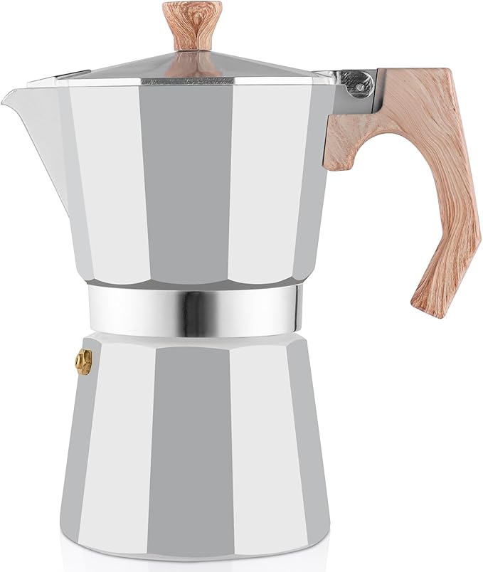 wedrink Stovetop Espresso Maker Aluminum Moka Pot 6 Cups Cuban Coffee Maker Stovetop Coffee Maker Moka Italian Espresso