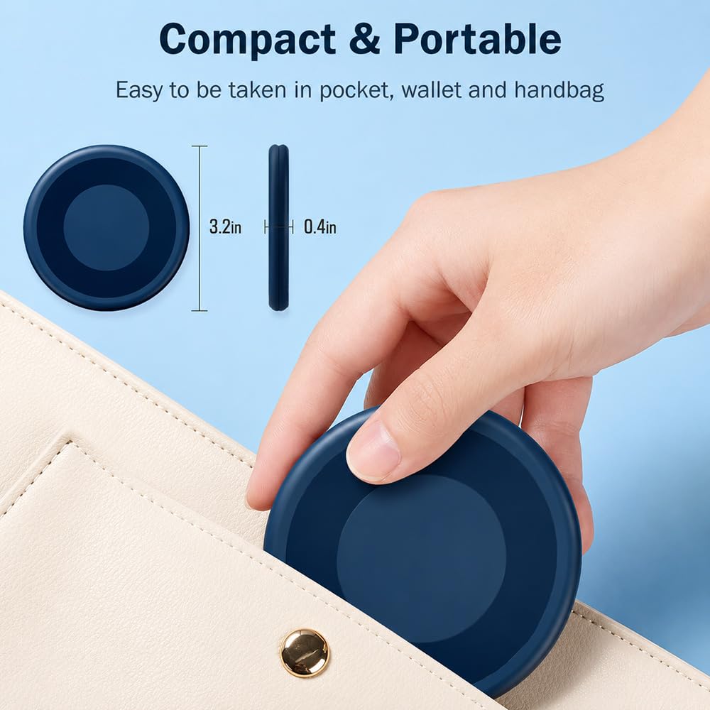 Yesimla USB C Adapter Kit, Multi Charging Cable Case Convertor USB C to iOS Device Type C Micro Adapter Data Transfer Contains Card Slot for Traveling, Use as Phone Holder(Midnight Blue)