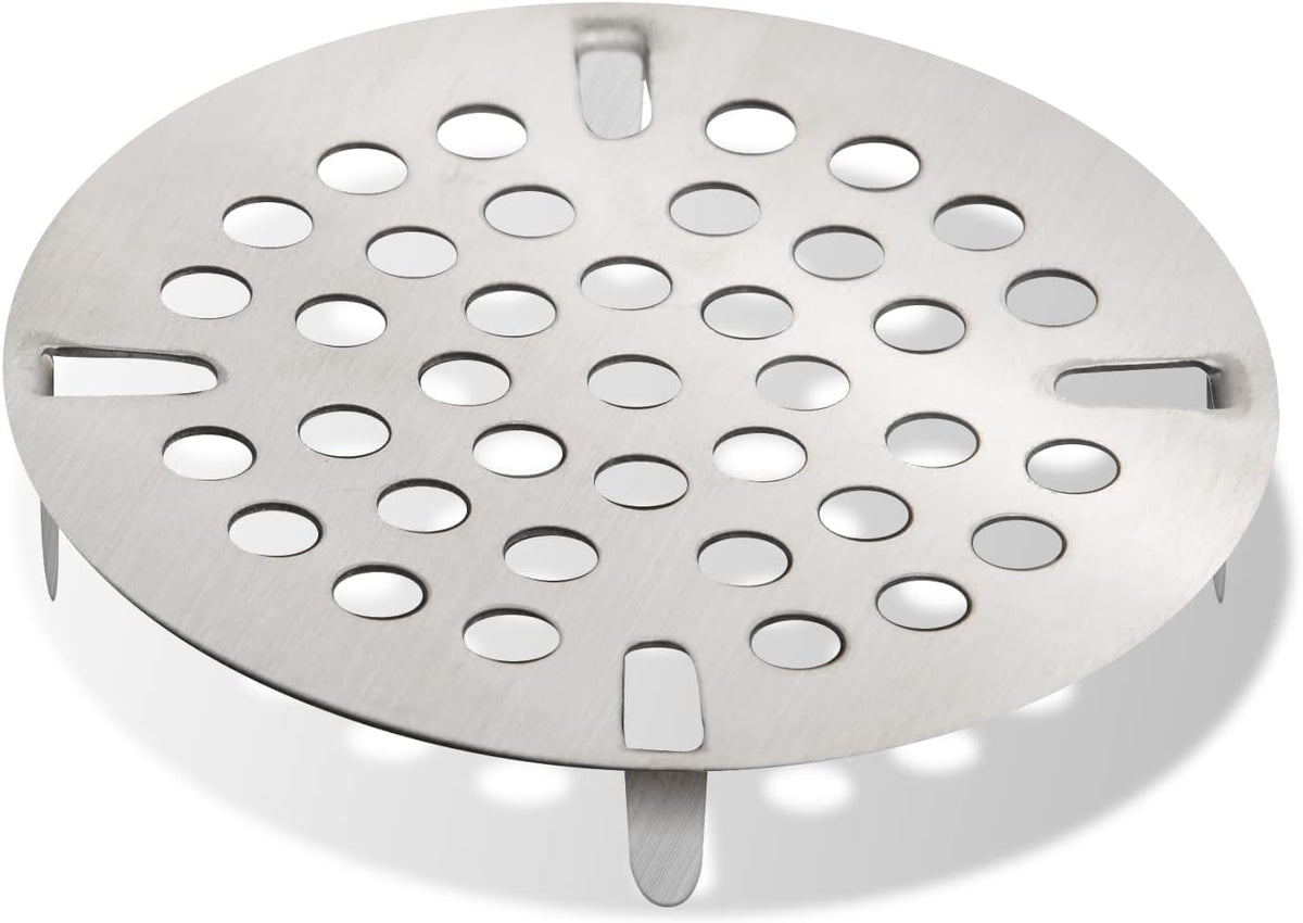3-inch Commercial Sink Strainer, Flat Kitchen Sink Strainer with Tabs, Install on 3-inch Sink Drain, Durable Sink Strainer Basket Alternative for Twist Waste Drain on 3 Compartment Sink
