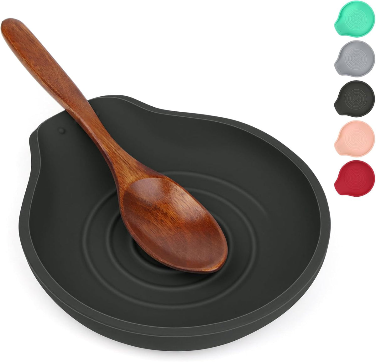 1 Pack Spoon Rest for Stove Top Silicone, 6.1" Large Stove Spoon Holder for Spatula, Tongs or Spoon, Kitchen Counter Decor