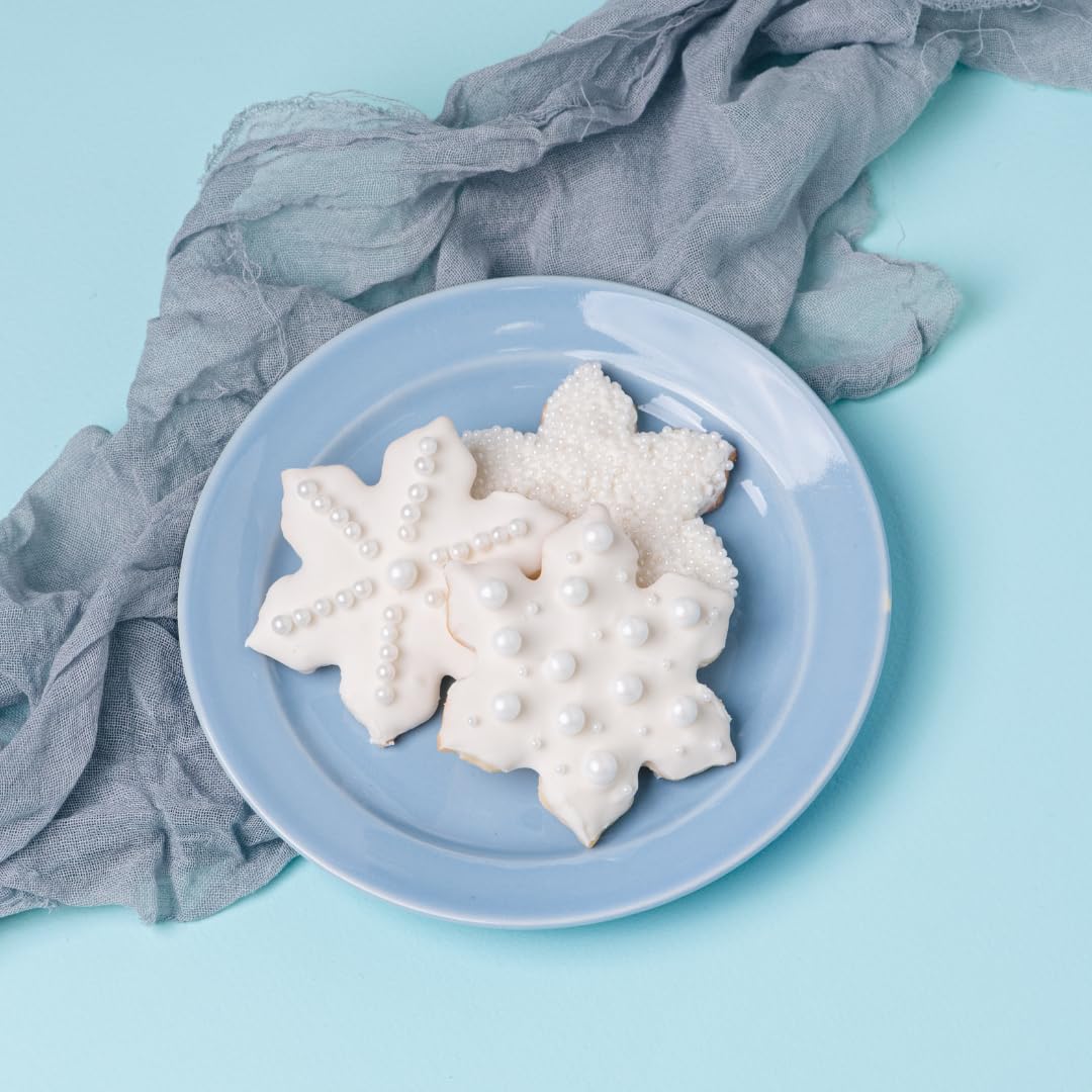 Sweets Indeed Sprinkles, White Sugar Pearl 4 Pack, 8.46 ounces, Edible Sprinkle Mix, Perfect for Cake Decorations, Baking, Ice Cream, Cookies, Cupcake Topper