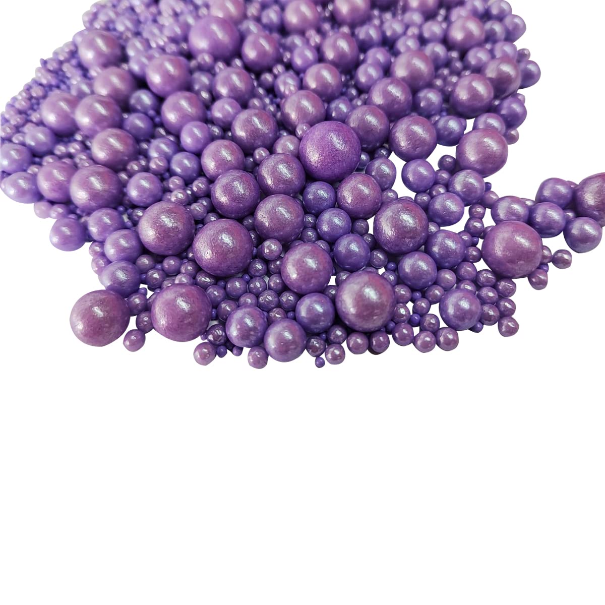 Edible Purple Sugar Pearls Candy Sprinkles 120G/ 4.23Ounce Baking Cake Sprinkles Cupcake and Cake Topper Cookie Decorations Wedding Party Valentines Halloween Christmas Supplies