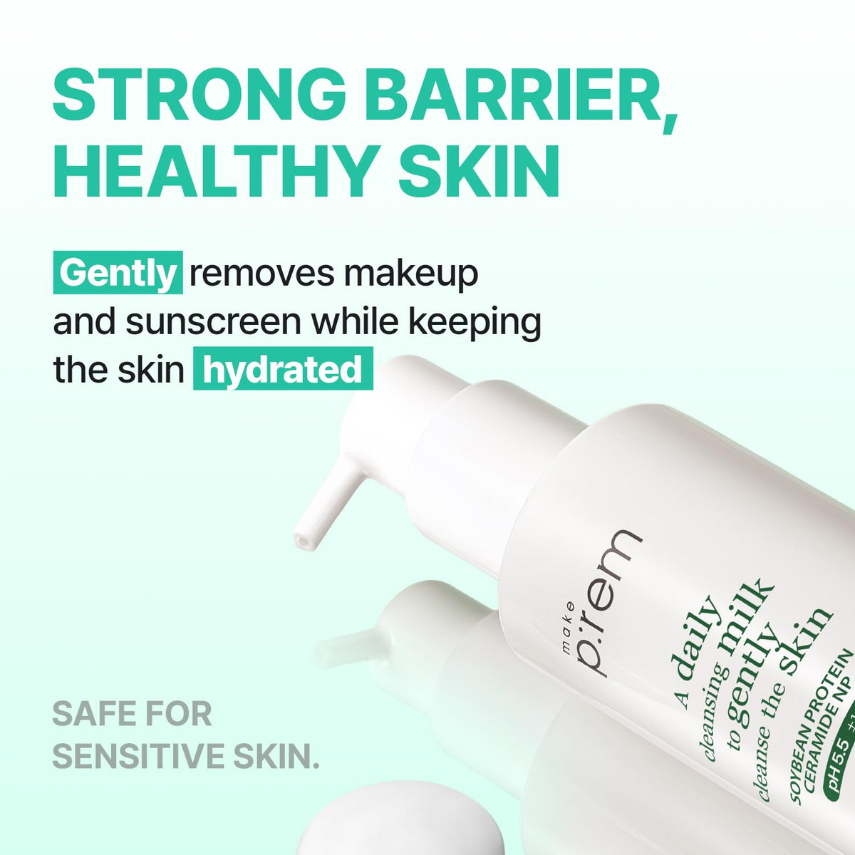 MAKE P:REM Safe Me. Relief Moisture Cleansing Milk, 3.38 fl.oz. (Refill)