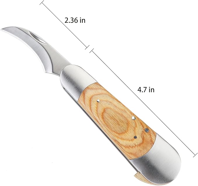 Mushroom Foraging Knife - Folding Knife with Brush and Sheath for Mushroom Lovers