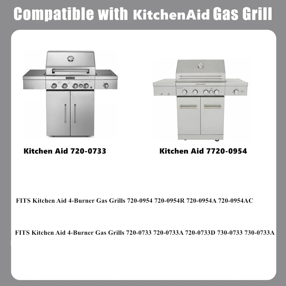 Full Size Griddle with Handles for Kitchen Aid 720-0733 720-0954, Flat Top Grill Insert Replacement for Kitchen Aid 720-0733D 720-0954R, Carbon Steel, Non-stick