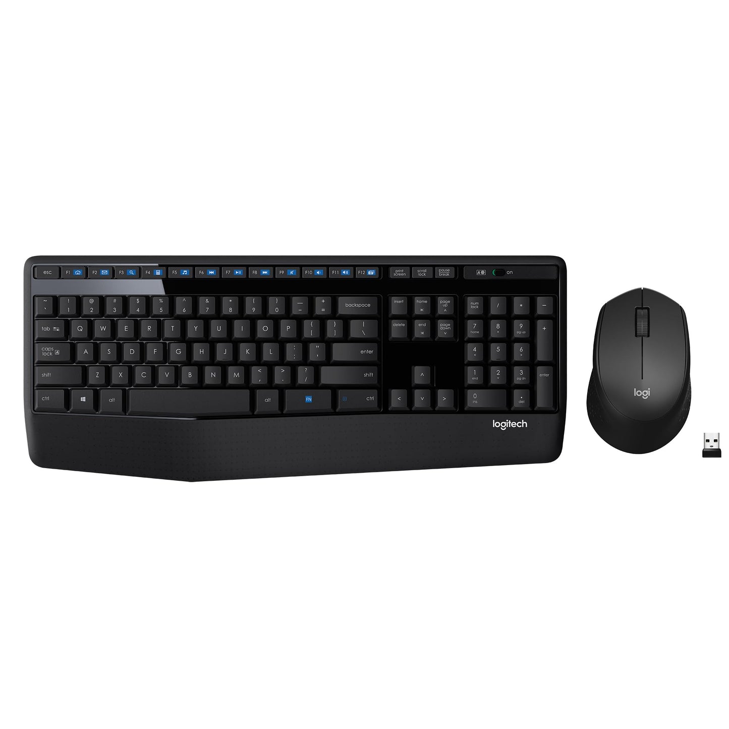 Logitech MK345 Full Size Wireless Keyboard and Mouse Combo - Black
