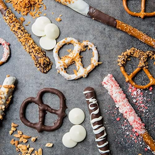 KIDU Chocolate Fountain Chocolate Melts, Melting For Cake Pops, Melting Wafers, Candy Melts Chips For Baking 3 Pound Resealable Bag (Super White New)