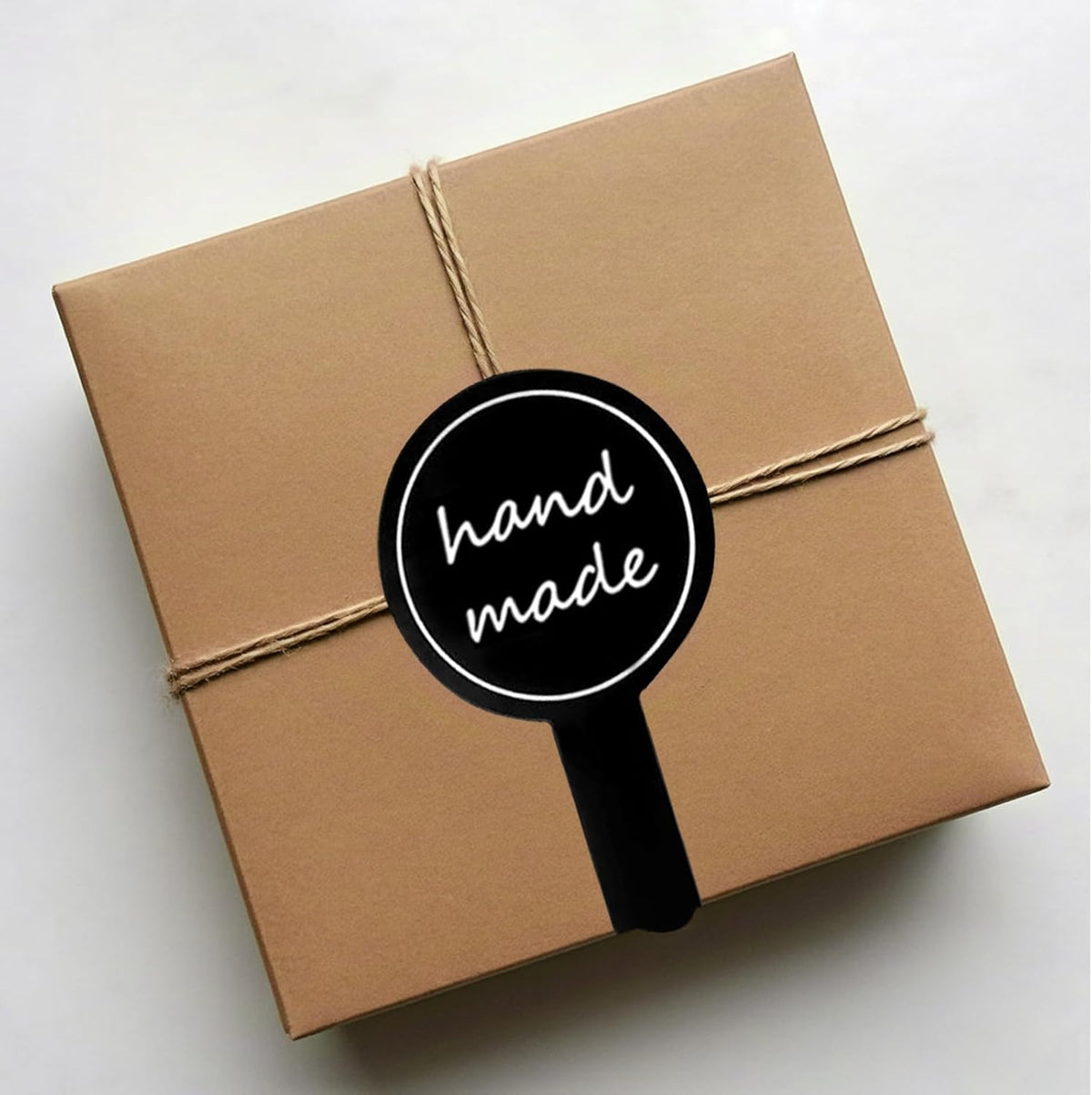 300 Pcs Handmade Stickers for Bakery Packaging – Black Self-Adhesive Food Labels for Homemade Baking, Tamper-Proof Seal Stickers