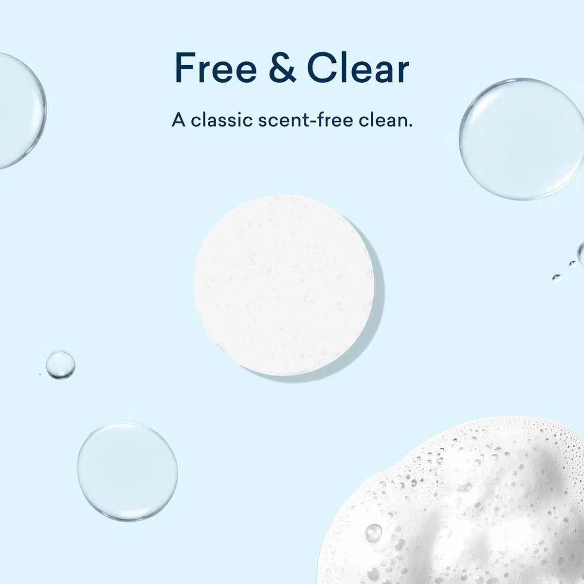 BLUELAND Laundry Detergent Tablets, 60 Count, Plastic-Free Eco-Friendly Pods, Sheets, Liquid Alternative - Fragrance Free and Clear, Natural, Gentle