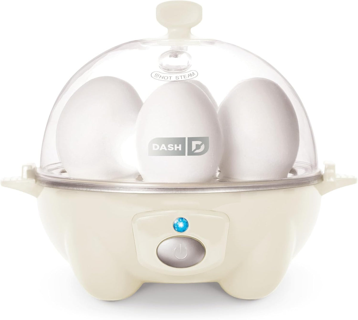 DASH Rapid Egg Cooker: 7 Egg Capacity Electric Egg Cooker for Hard Boiled Eggs, Poached Eggs, Scrambled Eggs, or Omelets with Auto Shut Off Feature - Cream