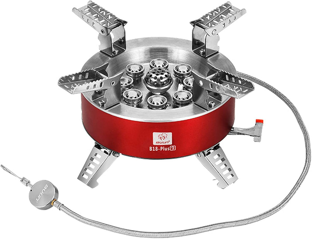 BULIN AirOka B18 Puls 23800W Alloy Portable Picnic Camping Stove Windproof Design Gas Cooking Burner with Piezo Ignition and Carrying Case Foldable Stove for Outdoor BackpackingHikingPicnicCar